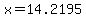 x=14.2195