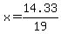 x=14.33%2F19