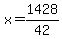 x=1428%2F42
