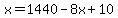 x=1440-8x%2B10