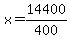 x=14400%2F400