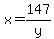 x=147%2Fy