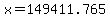 x=149411.765