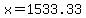 x=1533.33