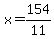 x=154%2F11