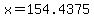 x=154.4375