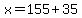 x=155%2B35