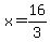 x=16%2F3