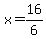 x=16%2F6