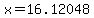 x=16.12048