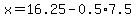 x=16.25-0.5%2A7.5