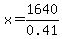 x=1640%2F0.41
