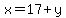 x=17%2By