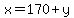 x=170%2By