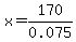 x=170%2F0.075
