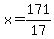 x=171%2F17