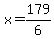 x=179%2F6