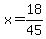 x=18%2F45