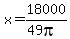x=18000%2F%2849pi%29