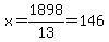 x=1898%2F13=146