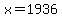x=1936