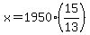 x=1950%2815%2F13%29
