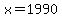 x=1990