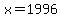 x=1996