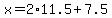 x=2%2A11.5%2B7.5