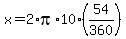 x=2%2Api%2A10%2A%2854%2F360%29
