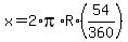 x=2%2Api%2AR%2A%2854%2F360%29