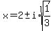 x=2%2B-i%2Asqrt%281%2F3%29