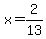 x=2%2F13