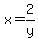 x=2%2Fy+