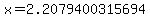 x=2.2079400315694