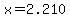 x=2.210