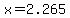 x=2.265