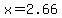 x=2.66
