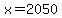x=2050