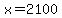 x=2100