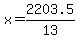 x=2203.5%2F13