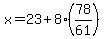 x=23%2B8%2878%2F61%29