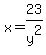 x=23%2Fy%5E2