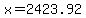 x=2423.92
