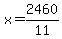 x=2460%2F11