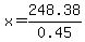 x=248.38%2F0.45