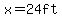 x=24ft