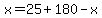 x=25%2B180-x