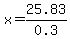 x=25.83%2F0.3