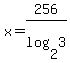 x=256%2Flog%282%2C3%29